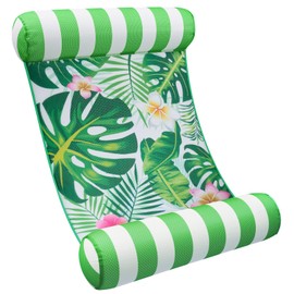 WERNNSAI Water Hammock for Adults - Inflatable Pool Floats Green Pool Accessories 4-in-1 Saddle Lounge Chair Hammock Drifter Soft Mesh Green Plants Pool Float for Swimming Party Beach Sea Sunbathing
