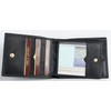 Toscanino Large Genuine Leather Wallet Black, black, Minimalist