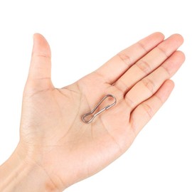 Newflager 80 Pack 304 Stainless Steel Metal Spring Hooks, Rust-Proof Lanyard Snap Clip Hooks, Ideal for Key Chain, ID Card, DIY - 1.26 Inch（32mm）