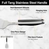 Svailse Metal Spatula with Full Tang Silicone Handle, Heavy Duty