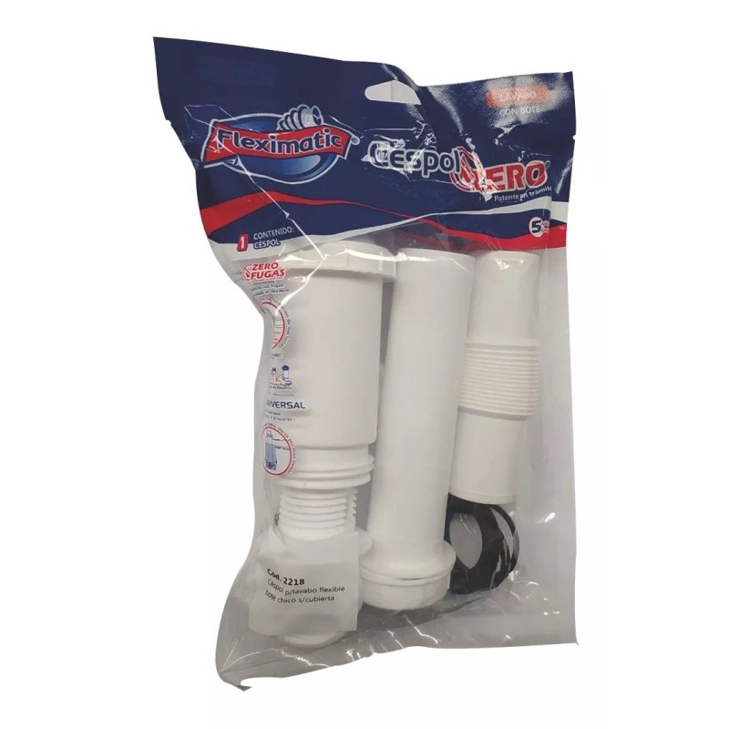 Fleximatic Cespol P/lavabo Flexible Bote Chico (2218) Fleximatic Color Blanco