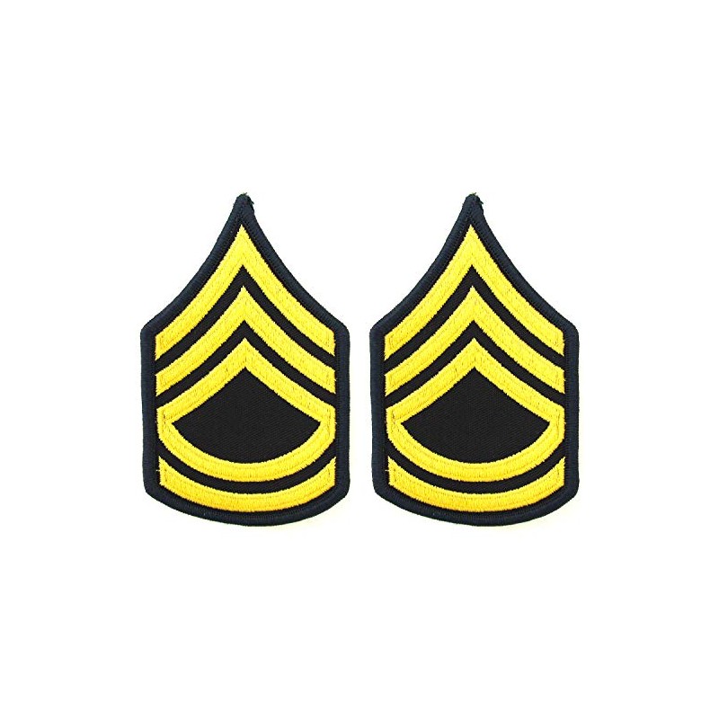 Army Service Uniform Sew On Rank Gold and Blue (Large,