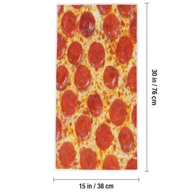 Vhcawsu Classic Pepperoni Pizza Hand Towel Food Theme Towels Soft Bathroom Hair Drying Towels Highly Absorbent Bath Towel for Spa Gym Sport 16" X 30"