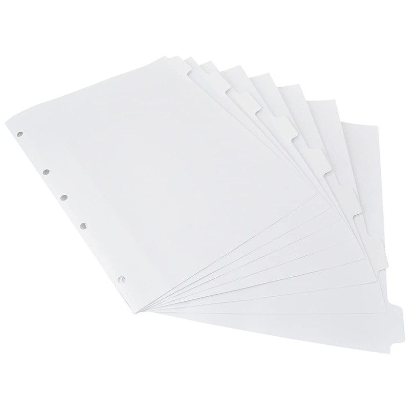 ACCO Wilson Jones Separadores de Carpeta Borrables, Color Blanco, 8