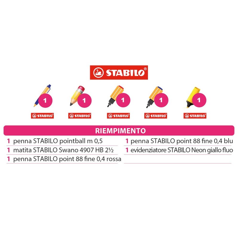 Favorit School Pencil Case Oval Red 24cm x 9.5cm Height