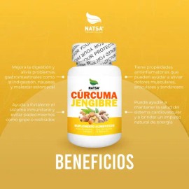 Curcuma y Jengibre 100 Cápsulas, Ingredientes 100% Puros, Mejora tu Digestión, Antiinflamatorio, Ayuda tu Sistema Inmune, Calidad Premium