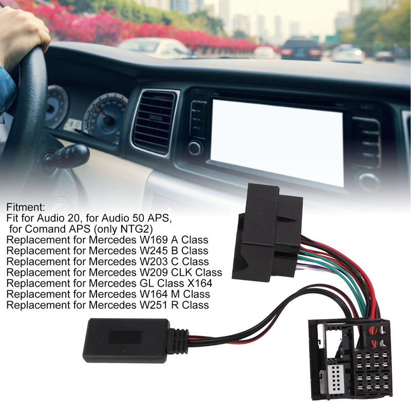 Auto Bluetooth Adapter, Bluetooth 5.0 Radio Aux Kabel 12 Pin