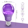 Gonhom 2 Pack A19 LED Black Light Bulbs,Dimmable 9W Blacklight