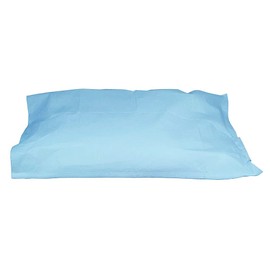 BodyMed Disposable Pillowcases (Tissue/Poly) – Disposable Pillow Cases – Medical Paper Pillowcases – Case of 100 – 21" x 30" – Blue