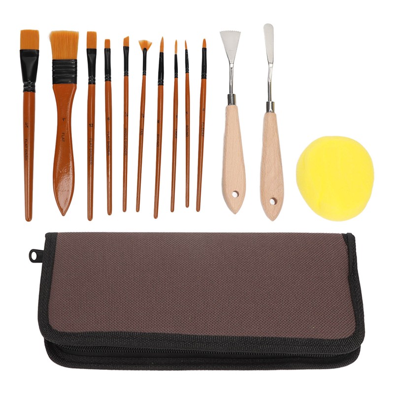 Oil Paint Brush Set Hand Tempered Ergonomic Handle Paint Brush