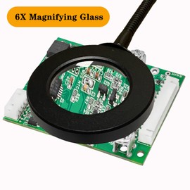 Magnetic Soldering Station Helping Hands with Magnifying Glass with Light 3rd Hand Welding Tool Kit PCB Holder Four Flexible Arms