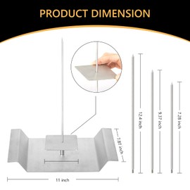 Brazilian Vertical BBQ Skewers with Base - Upgraded Home Skewer Hacks, Kebab Vertical Rotisserie Spit and Tacos Al Pastor Skewer.