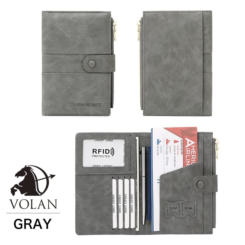 VOLAN Passport Case, Skimming, RFID Blocking, Card Storage, Men's, Women's,