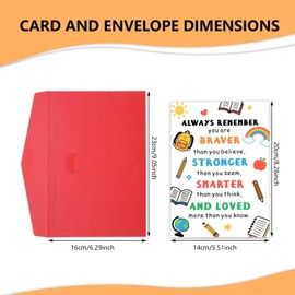 School Supplies for Kids Teen Girls Boys Back to School Supplies for Kindergarten Preschool First Day of School Gifts 5th 8th Grade Girls Students Card Middle High School College Cute Card