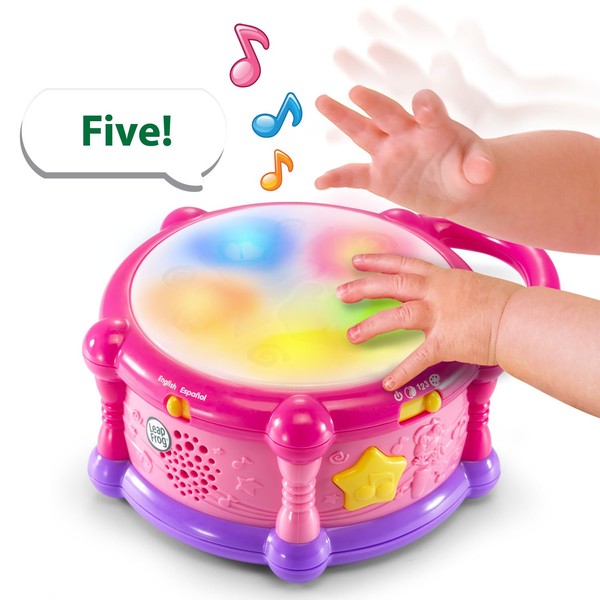 LeapFrog Learn & Groove Color Play Drum Bilingual, Pink ()