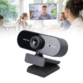 Denash HD 1080p Web Camera, for Video Recording, Conferencing & Streaming, with Built-in Microphone