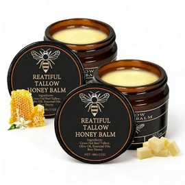 Sarga de ternera para la piel, bálsamo de miel de sebo orgánico y bálsamo de miel para cara y cuerpo, calmante natural hidratante la piel