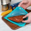 ProKeeper Dual-Zipper 100% Silicone Sandwich Bag, Teal