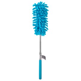 Homeshopa Microfiber Extendable Dusters, Reusable Dusting Brush with Telescoping Pole, Washable Feather Duster Head, Removes Dust & Cleans Windows, Furniture, Home, Office, Assorted Colour (1)