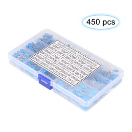 450Pcs 100pF-10000pF 15 Value 3kV High Voltage Ceramic Capacitors Assortment Kit