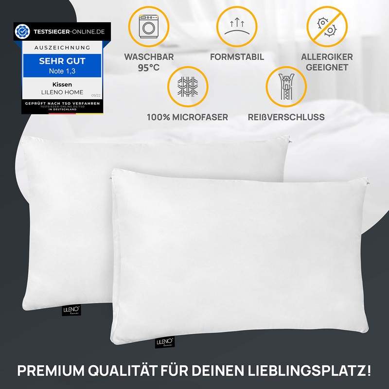 LILENO HOME Microfibre Cushion 30 x 50 cm [Set of