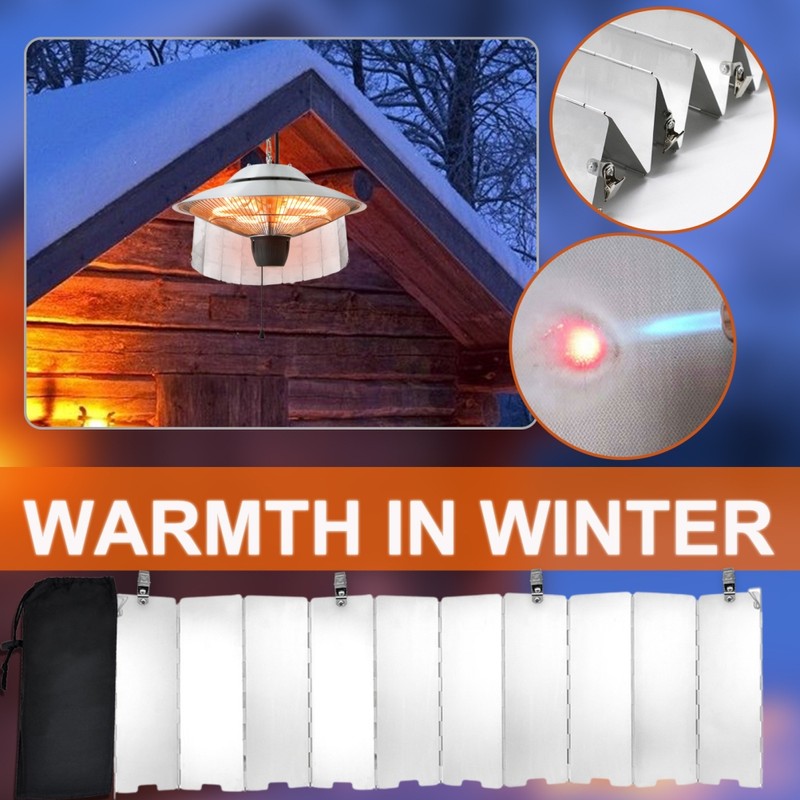 Winter Heater Reflector Shield Outdoor Heater Focusing Reflector Round Heater