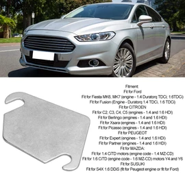 EGR Plate, Auto EGR Valve Plate, Stainless Steel EGR Gasket, EGR Block Plate, EGR Blank Plate for 1.4-1.6 Engines (Without Hole)