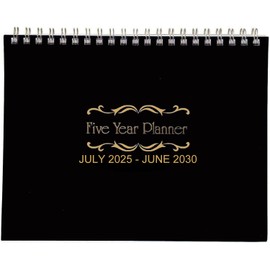 Ritadeshop 5 Year Calendar Planner (Black, 11 * 8.5" July 2025-June 2030)