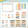 Updated 62Pcs Retro Bulletin Board Borders Classroom Decorations Calendar Season