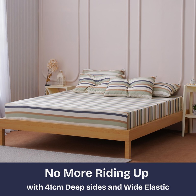 Sheet Story Bamboo Double Fitted Sheet - 41cm Deep Pocket,