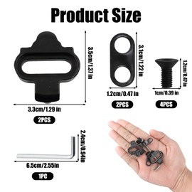 SPD Cleats Compatible with Shimano SPD SM-SH51, MTB Cleats for Men and Women for Mountain Biking and Road Cycling, Includes Screws and Wrench, Perfect for Indoor and Outdoor Cycling