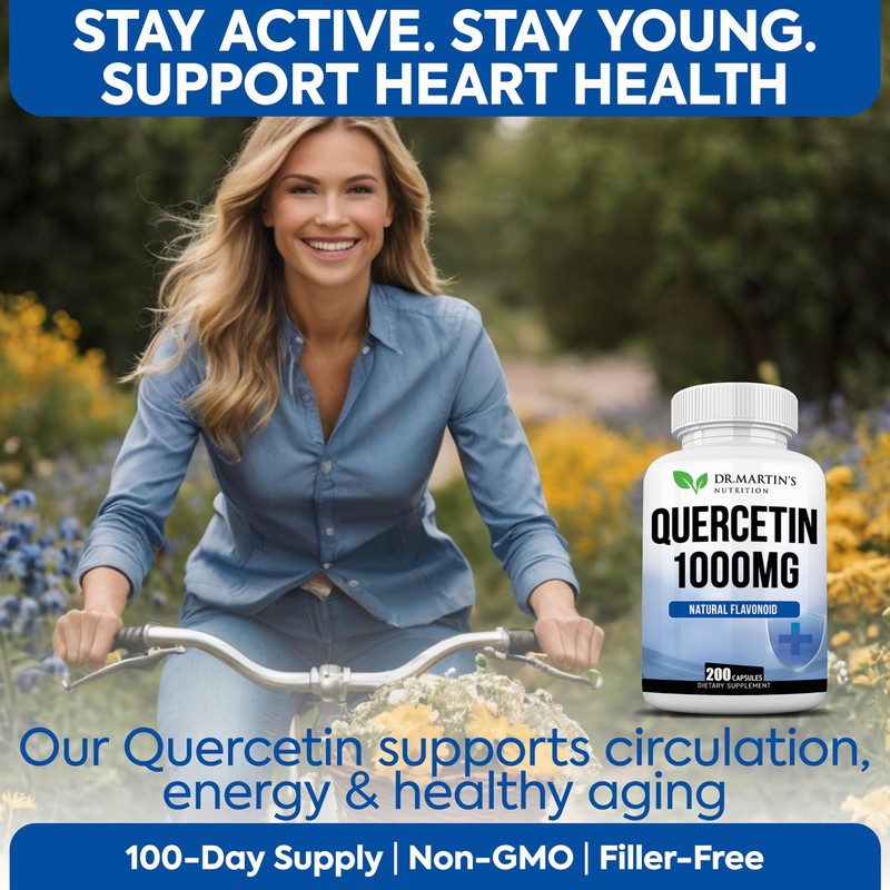 1000mg Quercetin - 200 Capsules | Immune Support, Antioxidant for