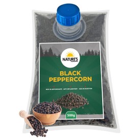 Whole Black Peppercorns Premium (500g) | Delicious Flavour | Pure & Natural | Vegan | Gluten-Free by Nature's Horizon®