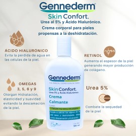 Crema Humectante Urea Y Ácido Hialurónico 500ml Gennederm