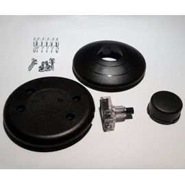 Foot Pedal Switch Black On/Off for Floor and Table Lights - Diameter 70 mm, 250 V, 350 W with Ferrules