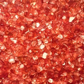 CYS EXCEL Red Crushed Glass Vase Fillers (2 LBS, Approx. 3 Cups) | Multiple Color Choices Aquarium Colored Gravel Sea Glass Pebbles | Arts & Crafts Crushed Gemstones