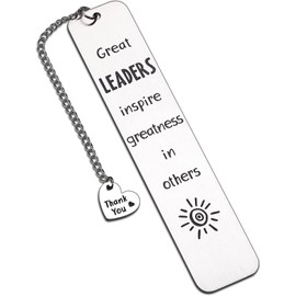 Thank You Boss Appreciation Gifts Bookmarks for Women Men Great Leaders Inspire Greatness in Others Bookmark for Manager Supervisor Mentor Leaving Going Away Gifts for Boss Leader