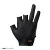 DAIWA 08303182 Tournament Gloves, 3 Cuts, Black, L