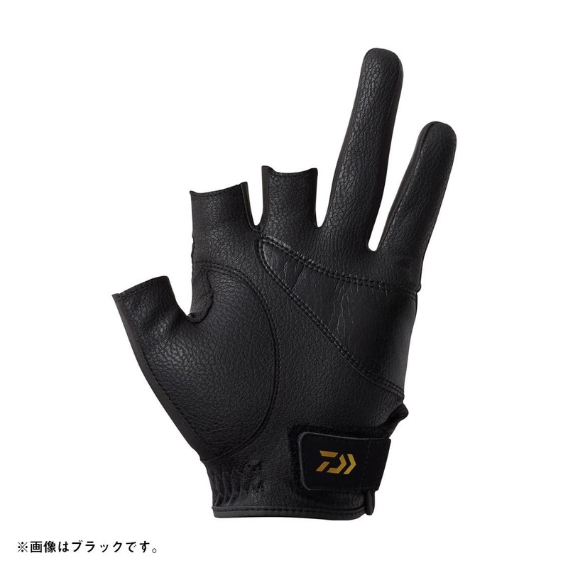 DAIWA 08303182 Tournament Gloves, 3 Cuts, Black, L