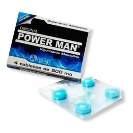 Ashtar Institute Power Man 4 Tabletas De 500 Mg Pastilla Azul Para Hombres