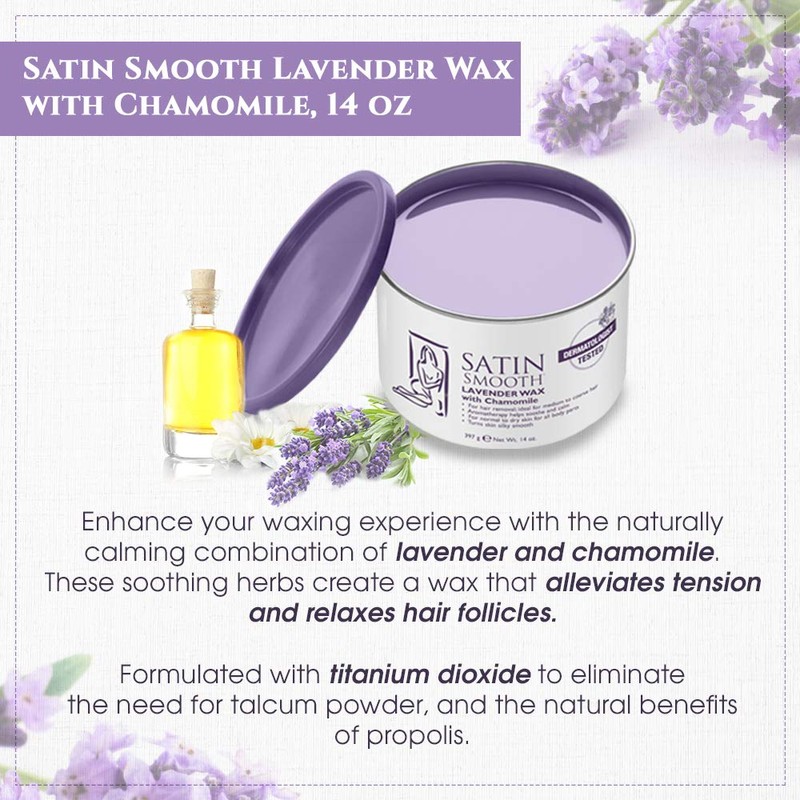 Satin Smooth Lavender Wax with Chamomile, Facial and Full Body