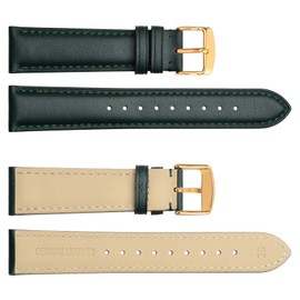 [WOCCI] Leather Watch Band 14mm, 16, 18, 19, 20, 21, 22, 23, 24mm, Vintage Leather Watch Band, Gold Buckle, Leather