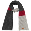 camel active Men's Merino Wool Knitted Scarf, gray