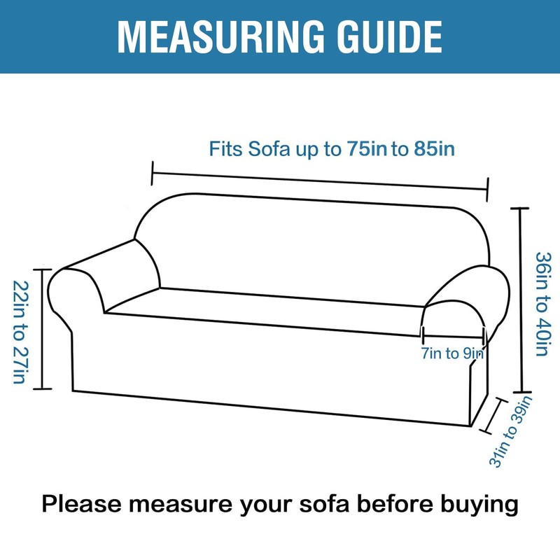 H.VERSAILTEX Stretch Couch Cover 1 Piece Soft Sofa Covers Furniture