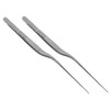 FELTECHELECTR 2pcs Stainless Steel Cooking Tweezers Versatile Food Clamps for