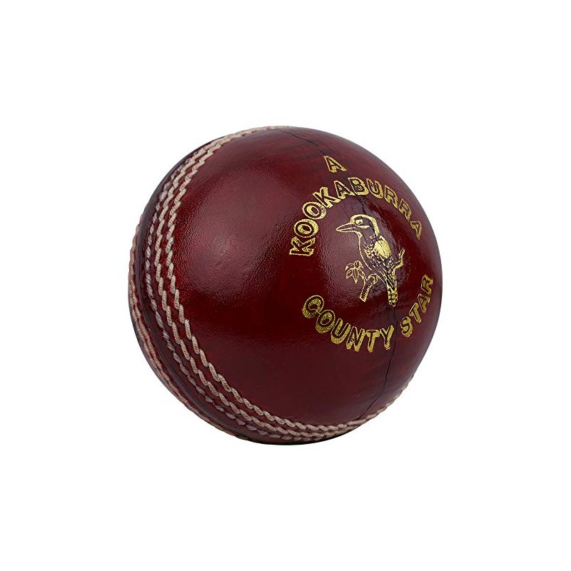 Kookaburra County Star Cricket Ball 4.75oz, Red, Youths