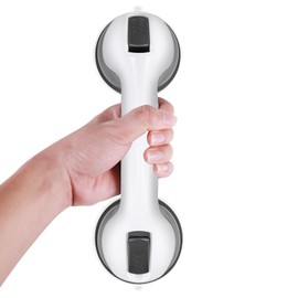 wiipara Bathroom Grab Bars for Seniors, Grab Bar Shower No Drilling, Removable Shower Handle with Suction Cup, Bathtub Handle for Seniors and Physically Restricted People, High Load Capacity (Grey)