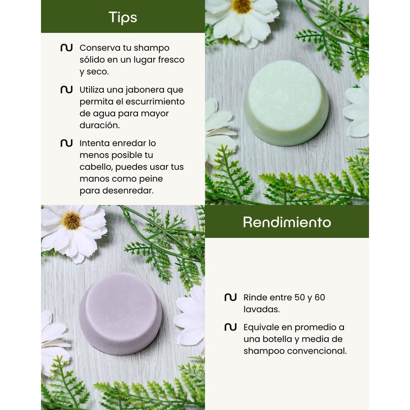 Kit Hidratación Profunda Nuneth - Shampoo Sólido de Xixi, 65gr