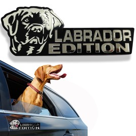 Car Emblem: Dog Car Badge Laser Cutting Emblem Cool Decals Trucks German Shepherd Badge Corgi Edition Doodle Golden Retriever Vehicles Dachshund Addition Rottweiler (Black Labrador)