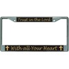 Trust in The Lord Chrome License Plate Frame